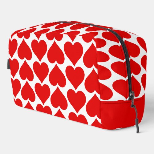 Red Hearts Pattern Romantic Love Dopp Kit