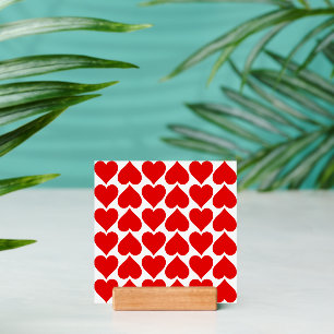 Red Hearts Pattern, Romantic, Love Holder
