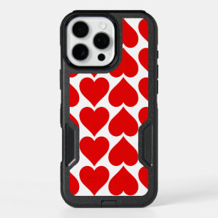 Red Hearts Pattern, Romantic, Love iPhone 16 Pro Max Case