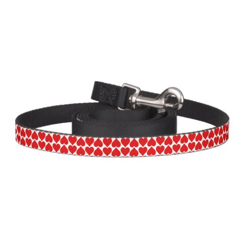 Red Hearts Pattern Romantic Love Pet Leash