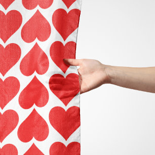 Red Hearts Pattern, Romantic, Love Scarf