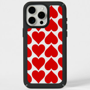 Red Hearts Pattern, Romantic, Love iPhone 15 Pro Max Case