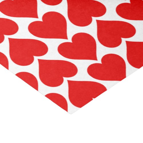 Red Hearts Pattern Romantic Love Tissue Paper