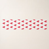 Red Hearts Pattern | Scarf (Front (Horizontal))