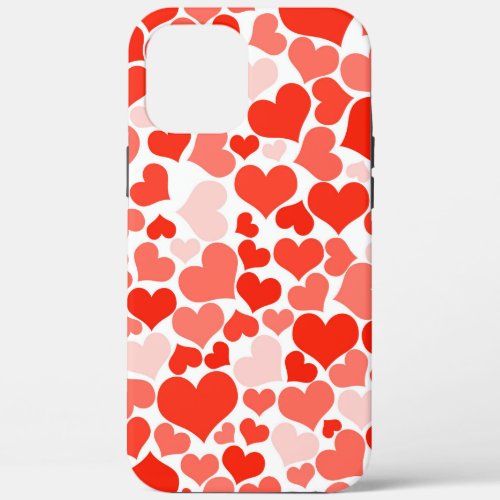 Red Hearts Patterns Valentines Day Cute 2021 Cool iPhone 12 Pro Max Case