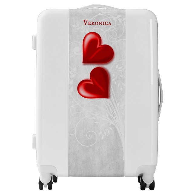 Red Hearts Personalized Luggage (Front)