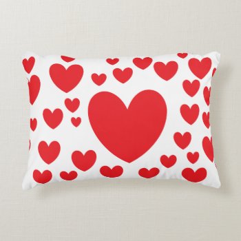 Red Hearts Pillow by kfleming1986 at Zazzle