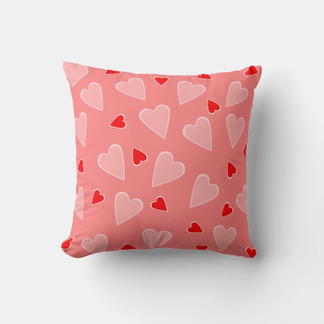 Red Hearts Pillow (Front)