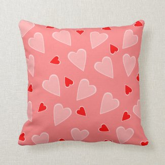 Red Hearts Pillow