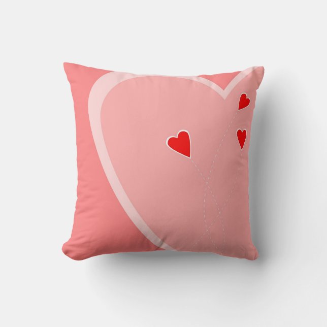 Red Hearts Pillow (Front)