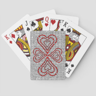 Red Hearts Poker Cards