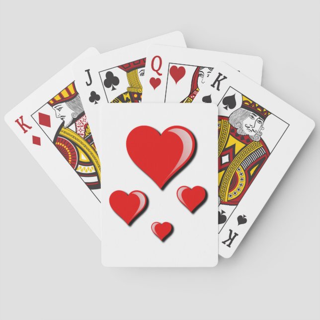 Red Hearts Poker Cards (Back)