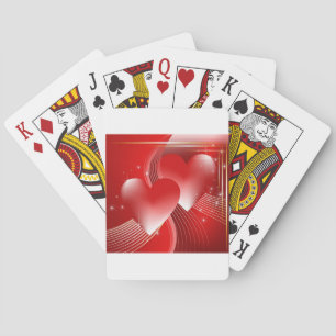 Red Hearts Poker Cards