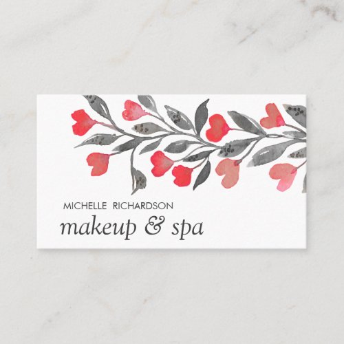 Red Hearts  Professional feminine reminder Appointment Card