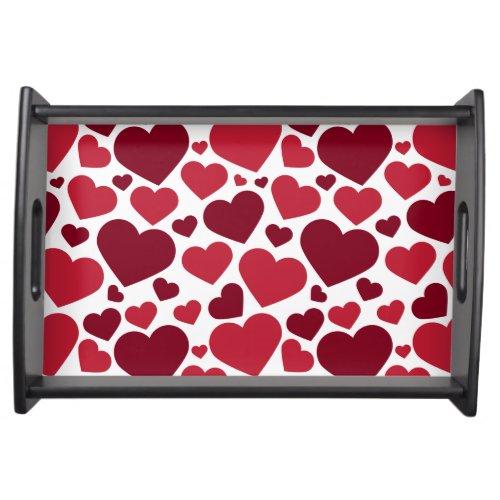 Red Hearts Serving Tray