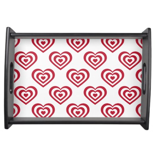 Red Hearts Serving Tray