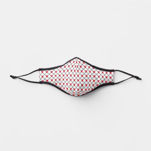 Red Hearts Shape  Pattern Modern Design Premium Face Mask