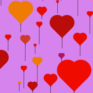 Red Hearts  Socks