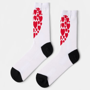 Red hearts, socks