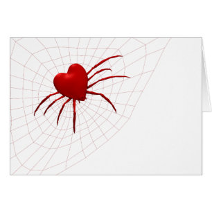 Red Hearts Spider Cards