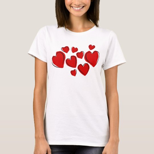 Red hearts T-Shirt | Zazzle.com