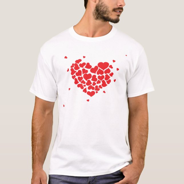 Red hearts T-Shirt (Front)