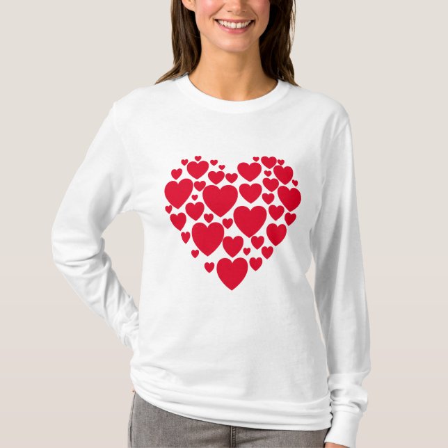 Red hearts t-shirt (Front)