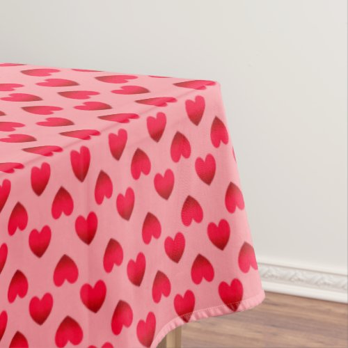 Red hearts tablecloth