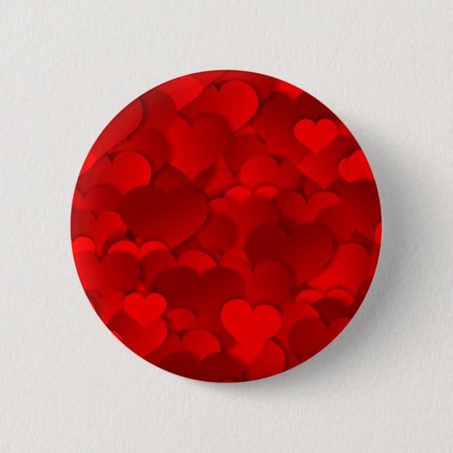 Red Hearts Texture Button (Front)