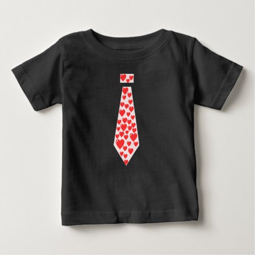Red Hearts Tie Valentines Day Love t_shirt