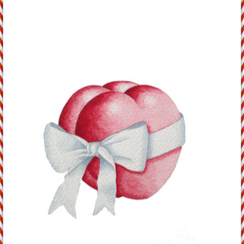 Red Hearts Tied With White Bow Ribbon Wedding Favor Bag by artoriginals at Zazzle