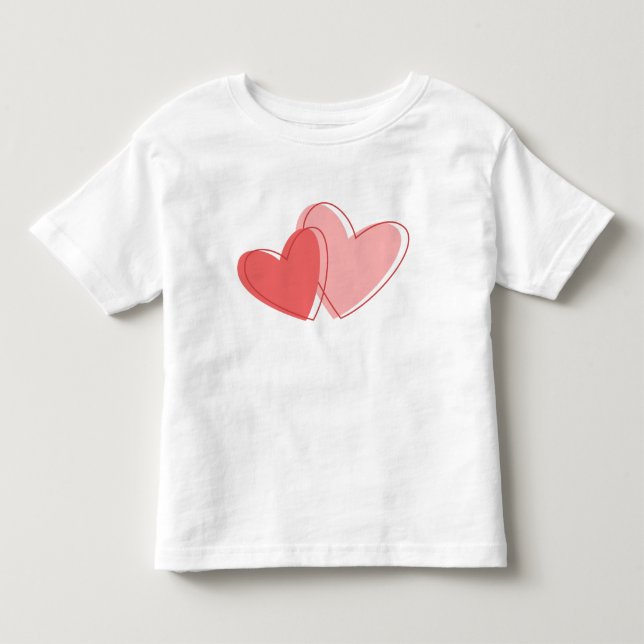 Red hearts toddler t-shirt (Front)