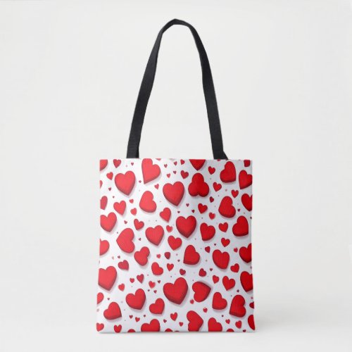 Red Hearts  Tote Bag
