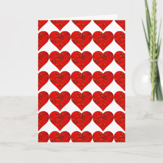 RED HEARTS Valentine Card