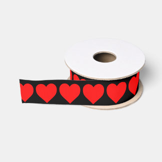 Red Hearts valentine love Grosgrain Ribbon