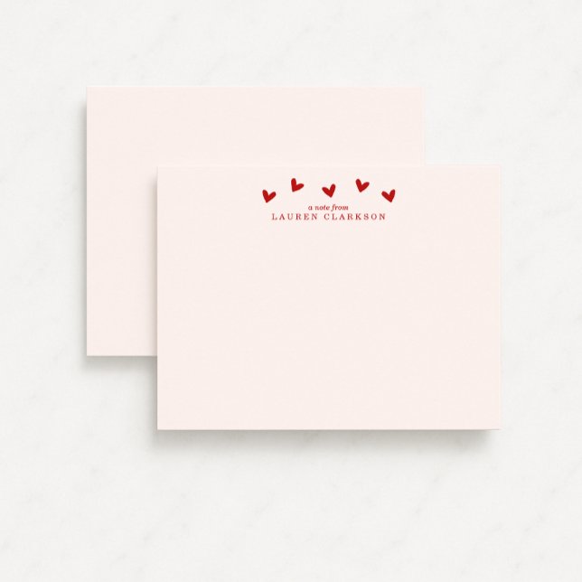 Red Hearts Valentine’s Day Note Card (Creator Uploaded)