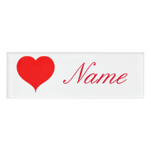 Red Hearts Valentine Thunder_Cove Name Tag
