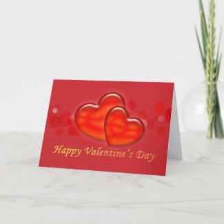 Red Hearts Valentine's Day Day Greeting Card