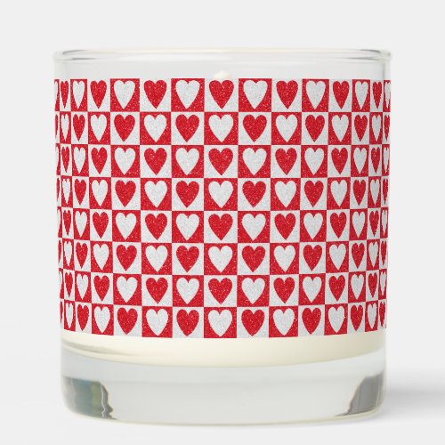 Red Hearts Valentines Day Gift  Scented Candle