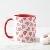 Red Hearts Valentines Day Love Mug