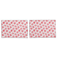 Red Hearts Valentines Day Love  Pillow Case
