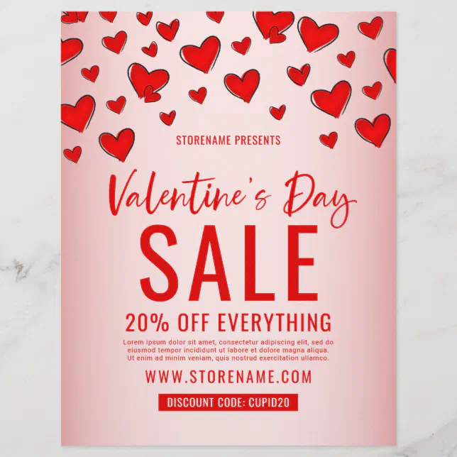 valentines day retail signs