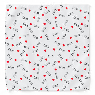  Red Hearts White Bones Bandana
