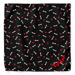 Red Hearts White Bones Bandana