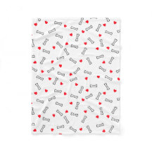 Red Hearts White Bones Dog or Dog Lover