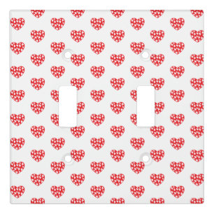 Red Hearts With Little Hearts Light Switch Cover