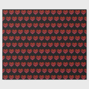 Red Hearts Wrapping Paper love valentines day