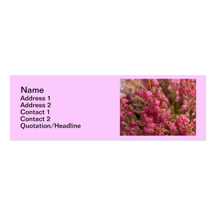 Red Heather flowers Business Card Templates