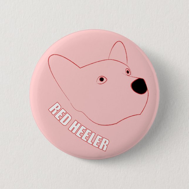 Red Heeler Button (Front)