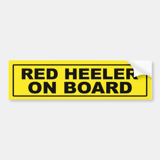 Red Heeler on Board Bumper Sticker (Front)